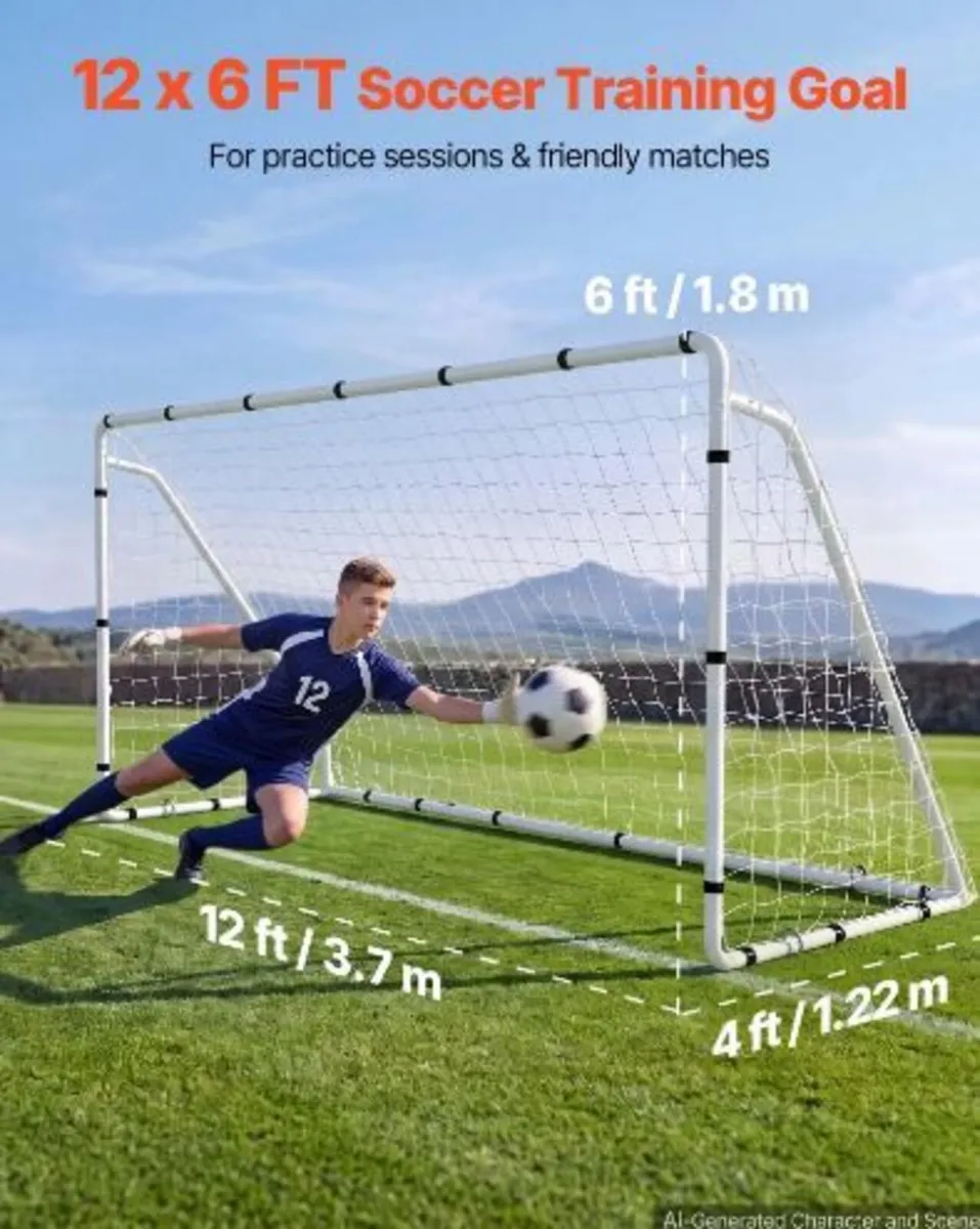Soccer Goal 3.66 x 1.83 m Soccer Goal - Image 2