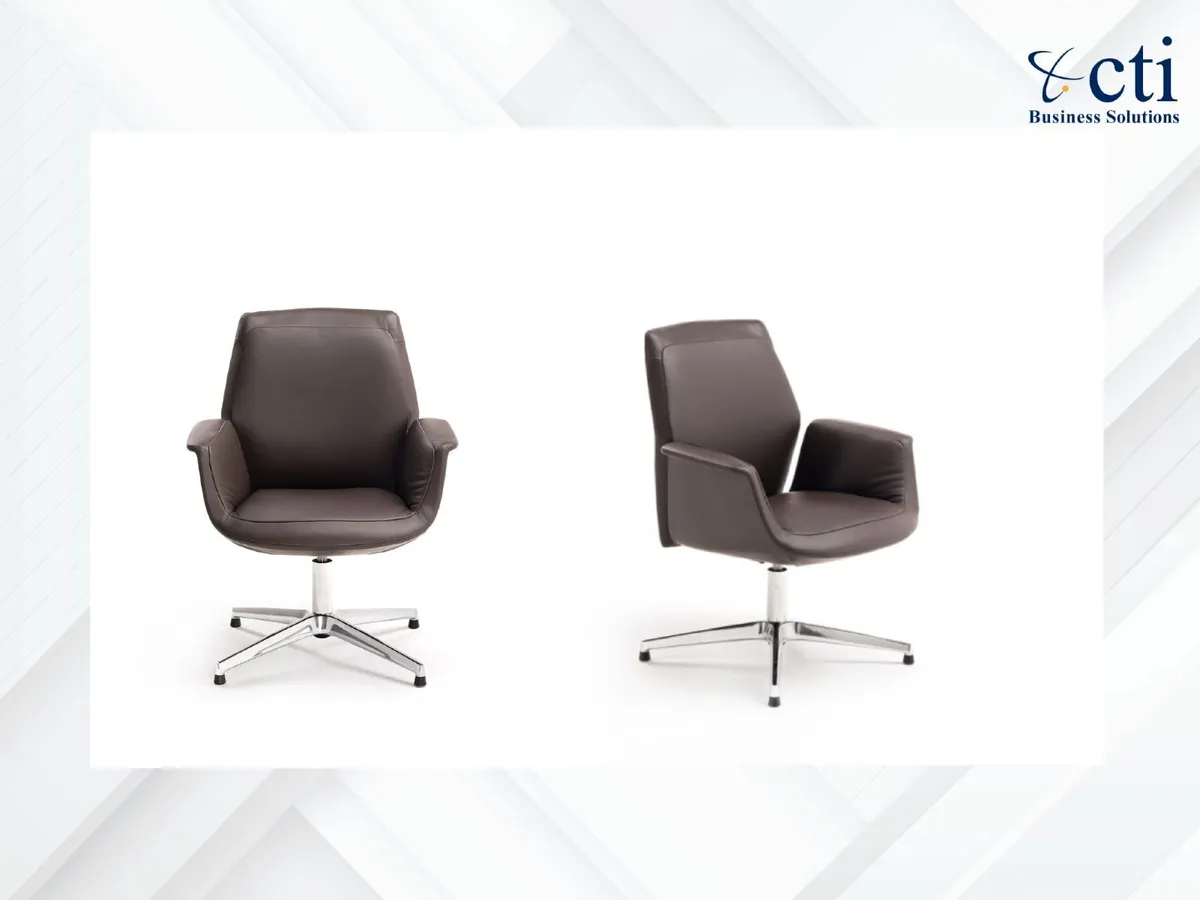 2x Leather Poltrono Frau Downtown Visitor Armchair - Image 2