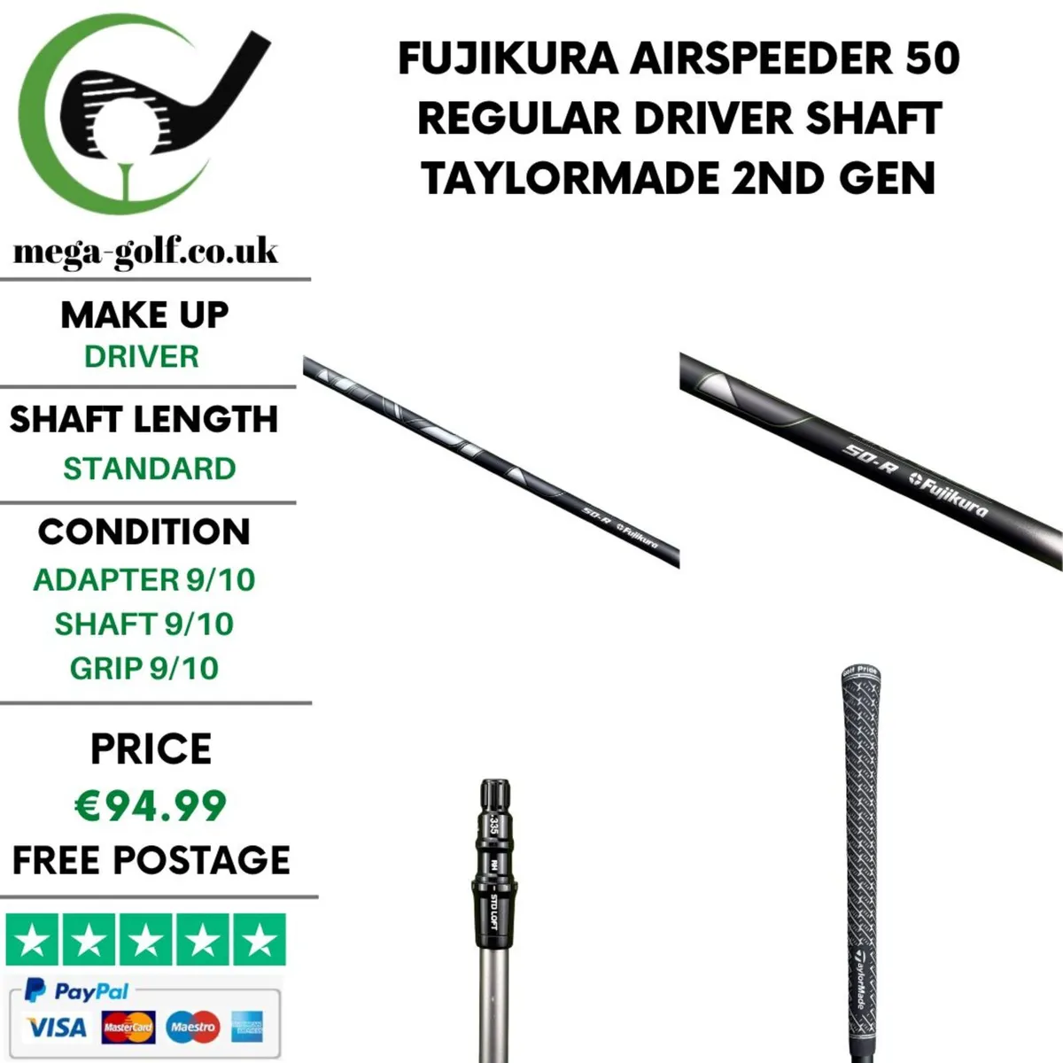 Fujikura Airspeeder 50 Regular Driver Shaft - Image 1