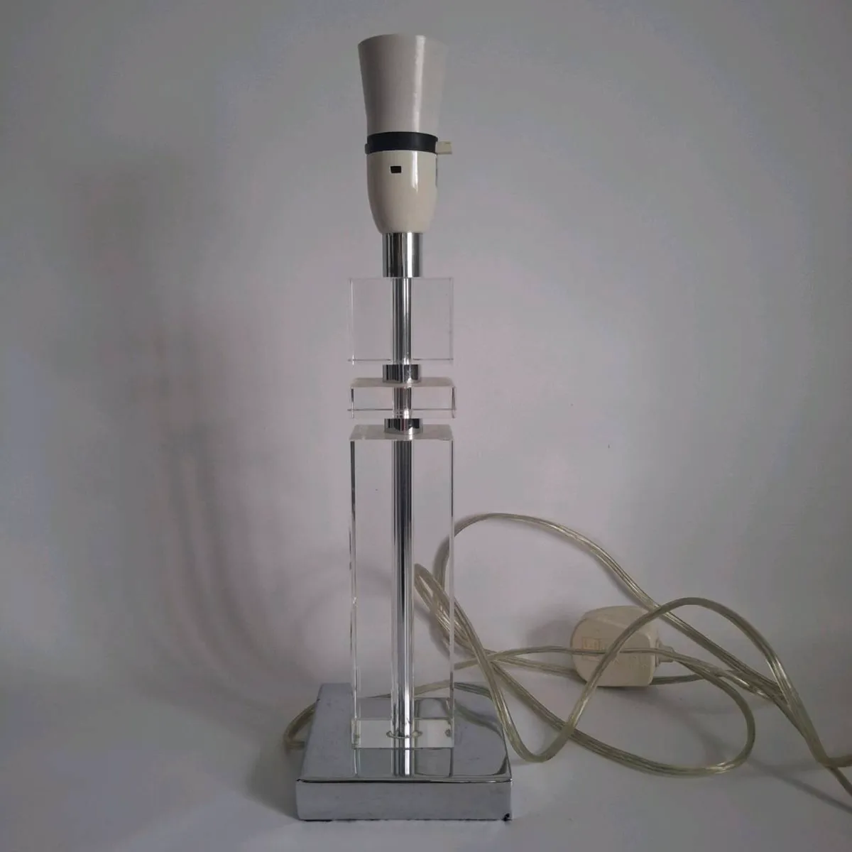 Glass & Chrome Table Lamp - Image 1