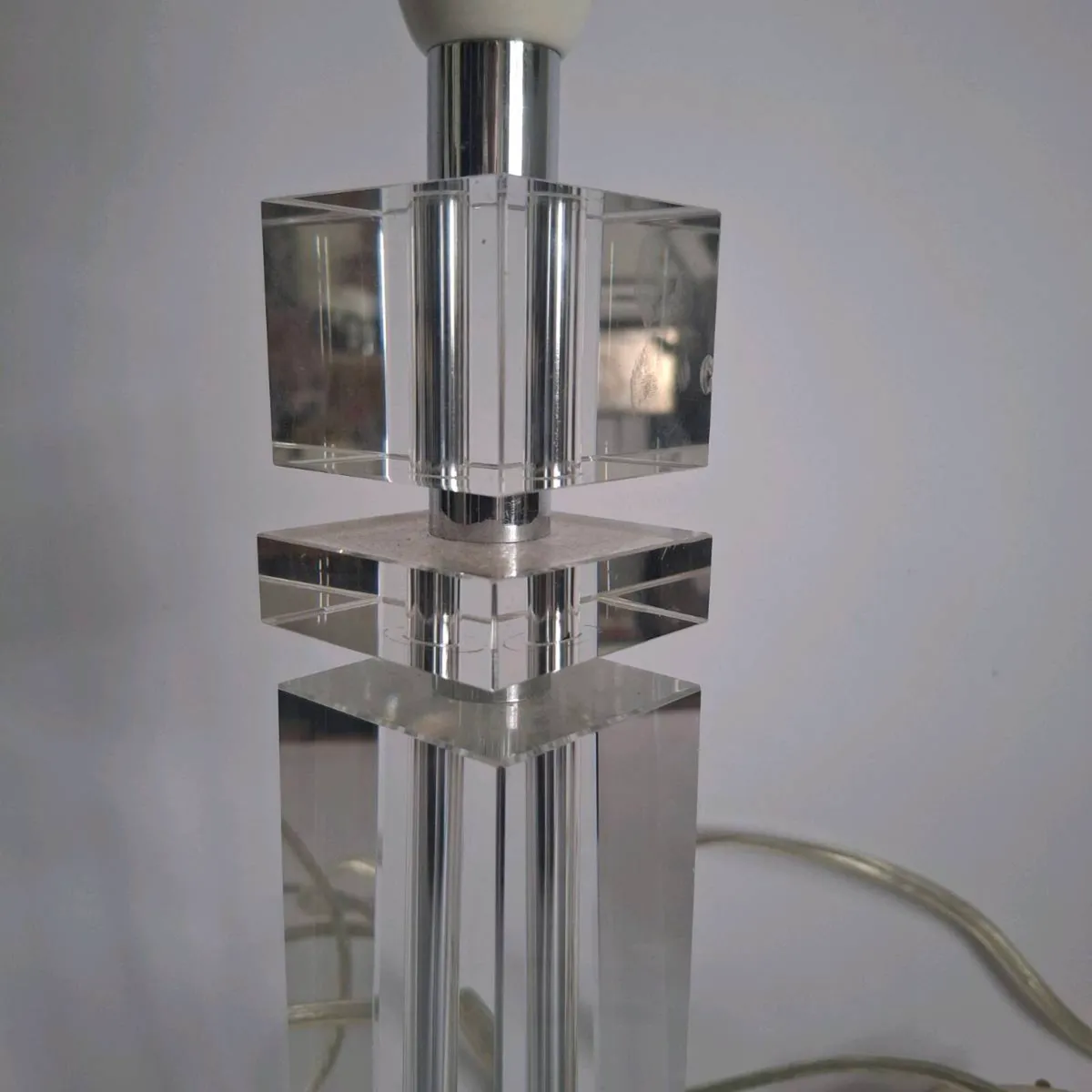 Glass & Chrome Table Lamp - Image 2