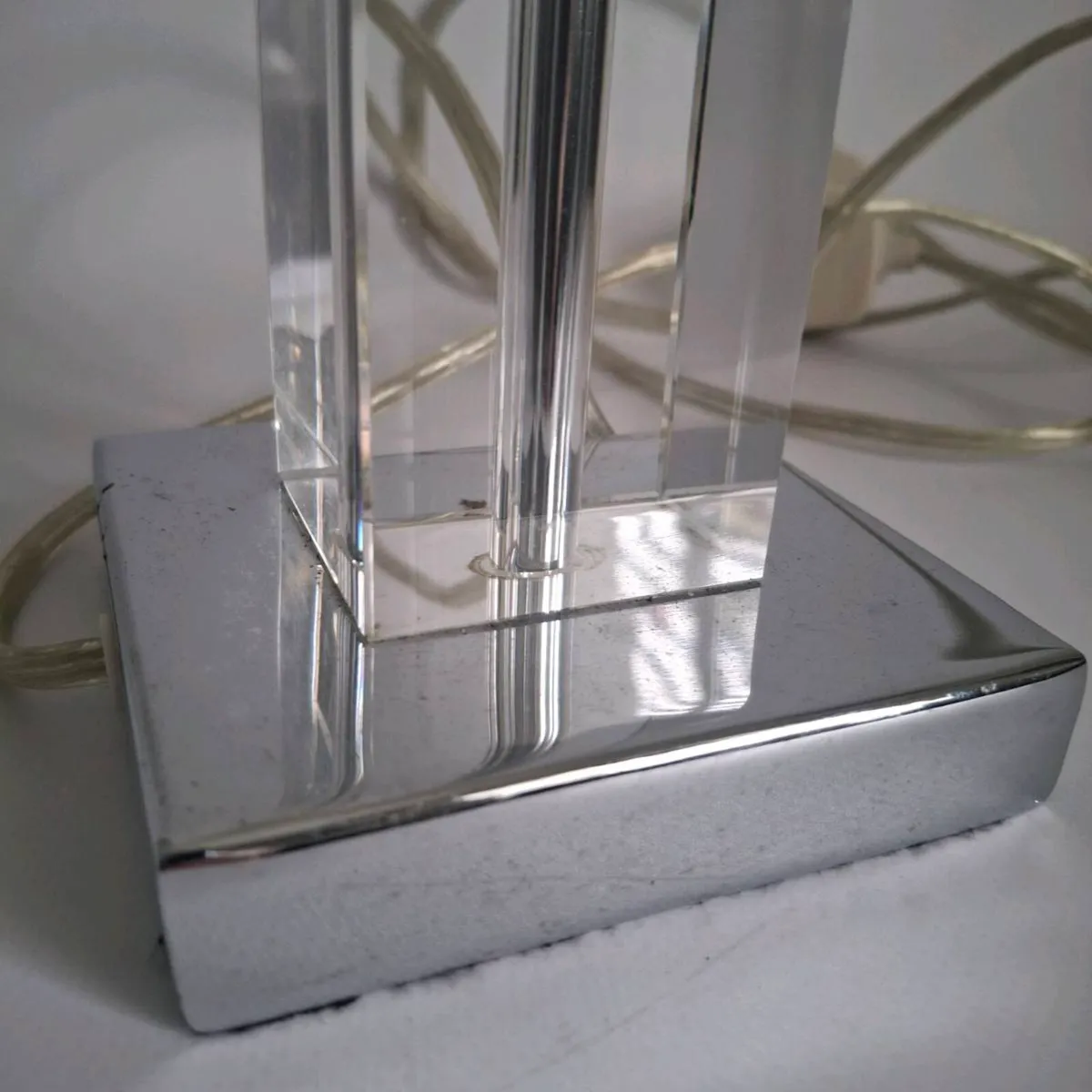 Glass & Chrome Table Lamp - Image 3