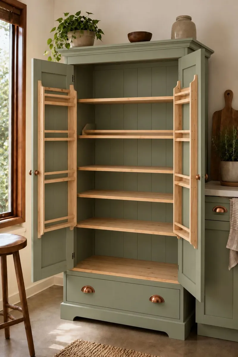 Handmade kitchen larders, pine workshop - Image 2