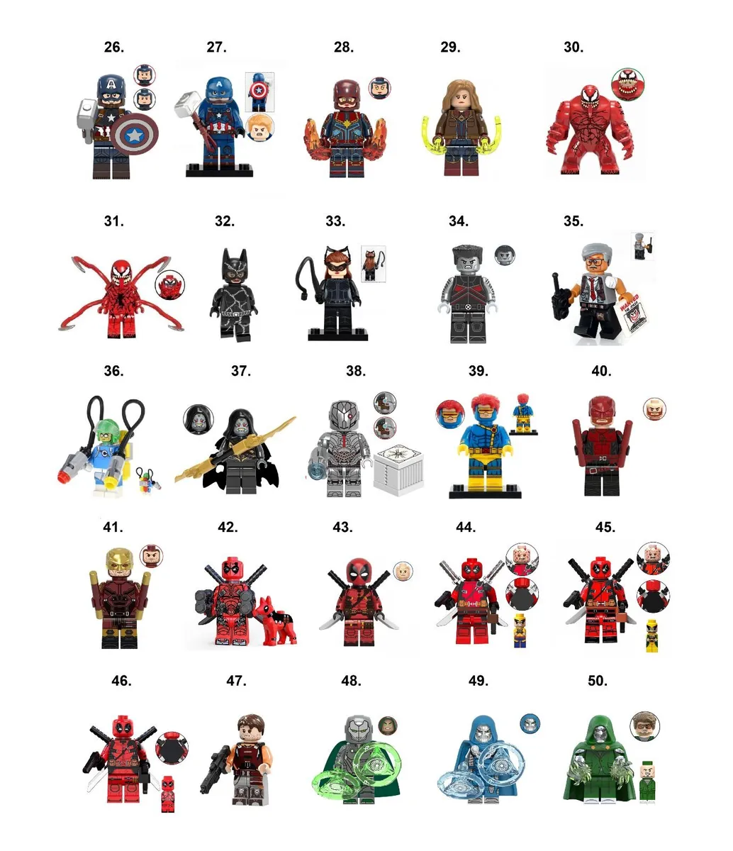 Marvel, DC Minifigures Lego Compatible (A-D) - Image 2