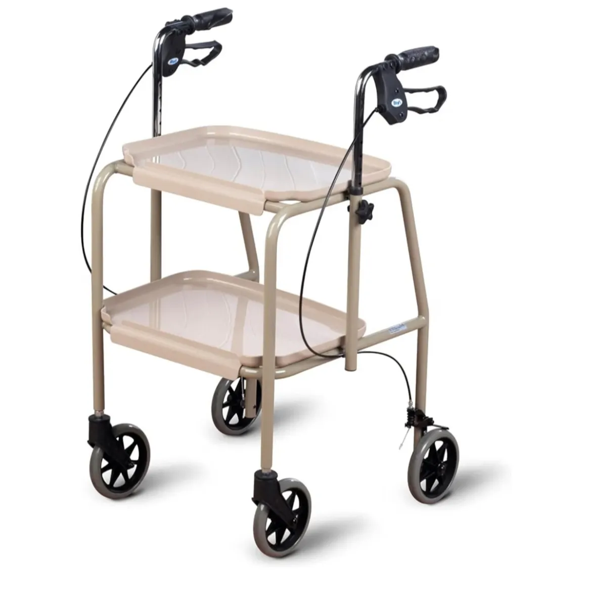 Mobility walker trolley with wheels & brakes - NEW - Image 1