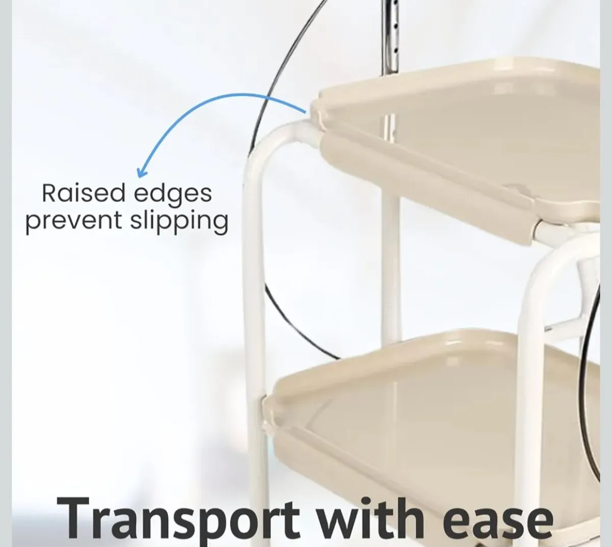 Mobility walker trolley with wheels & brakes - NEW - Image 2