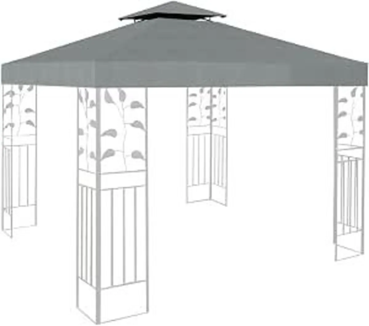 Gazebo Replacement Canopy Cover 3x3m Outdoor - Image 4