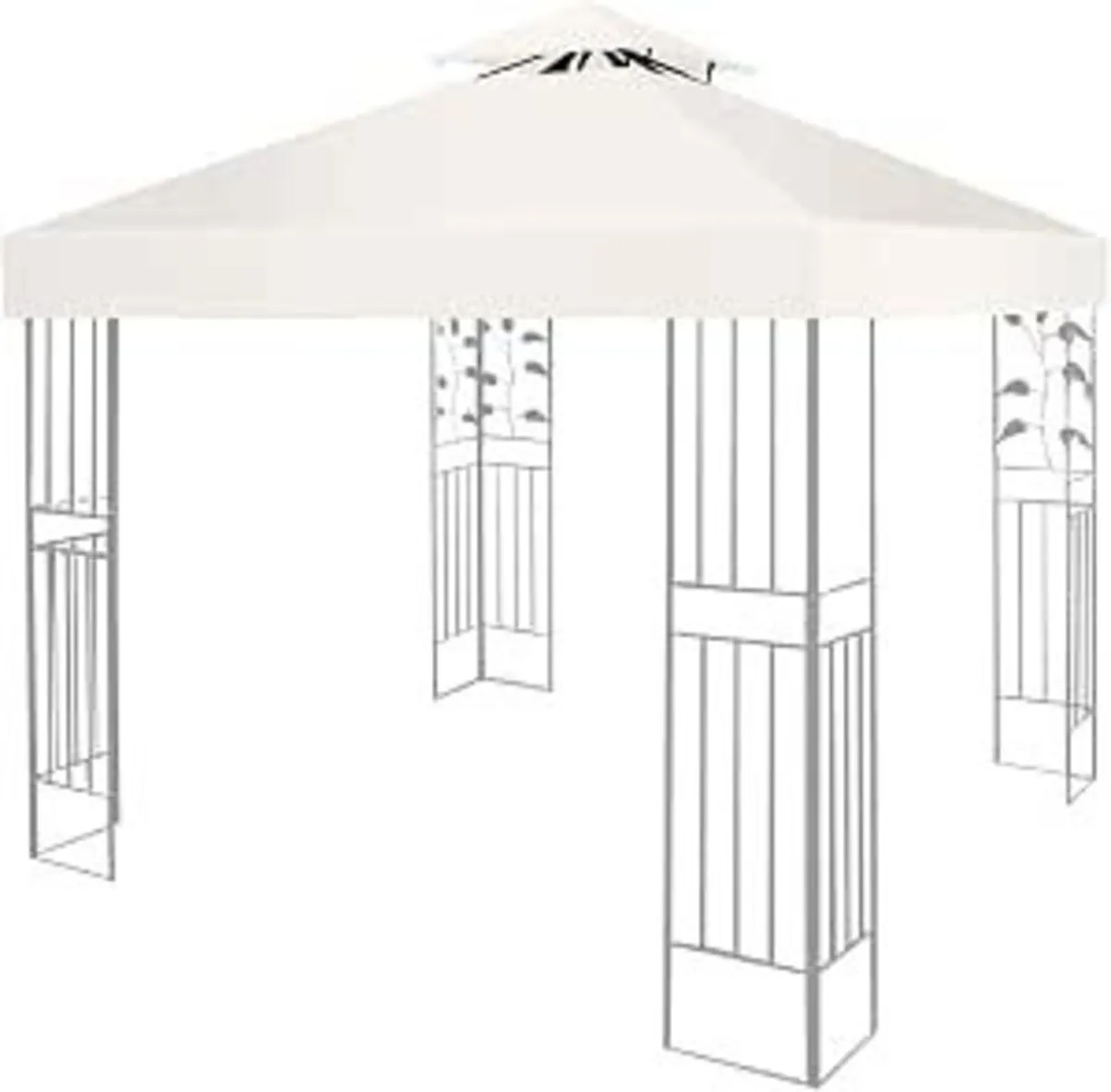 Gazebo Replacement Canopy Cover 3x3m Outdoor - Image 1