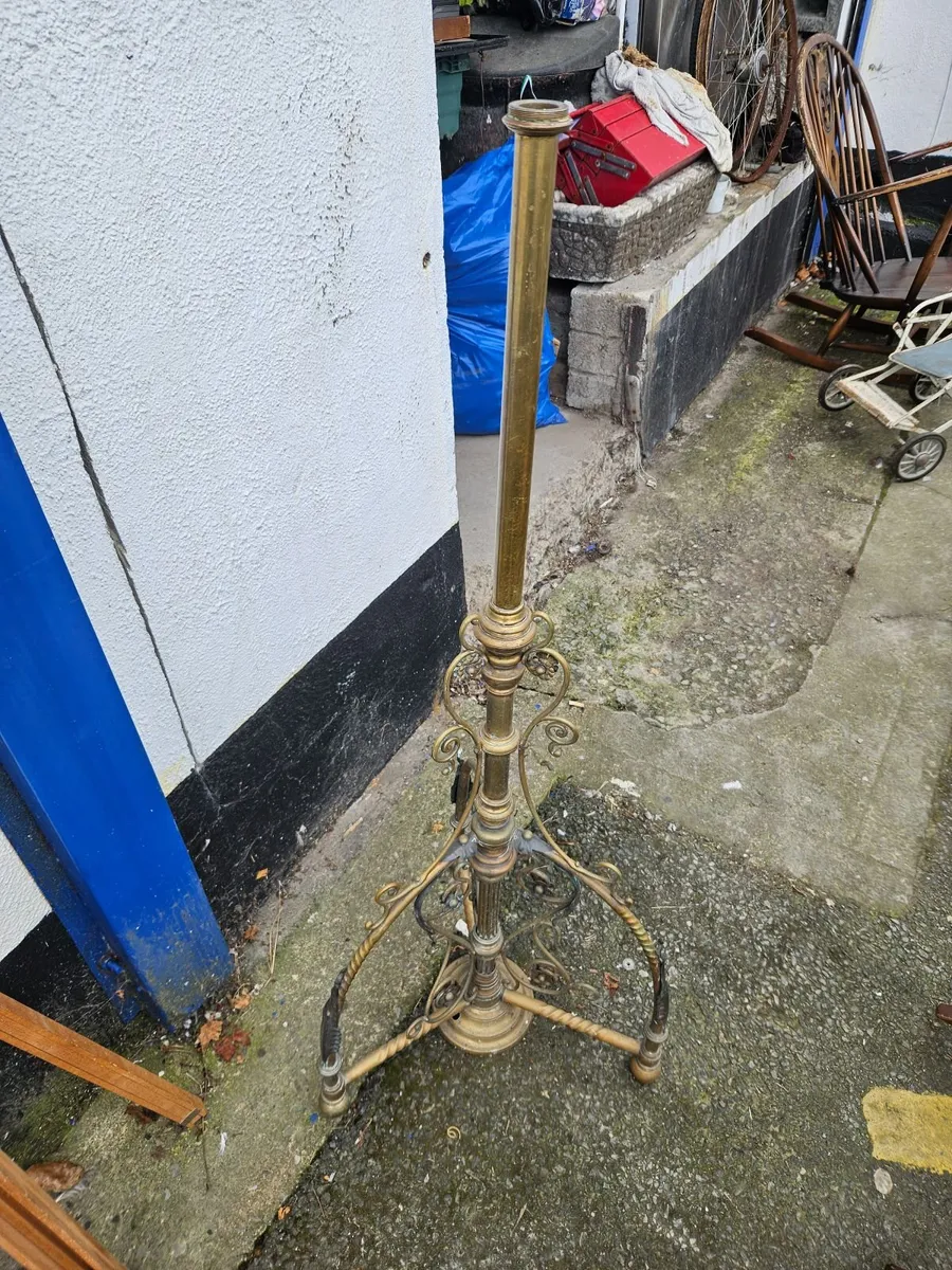 Vintage  Brass Church Light Stand - Image 3