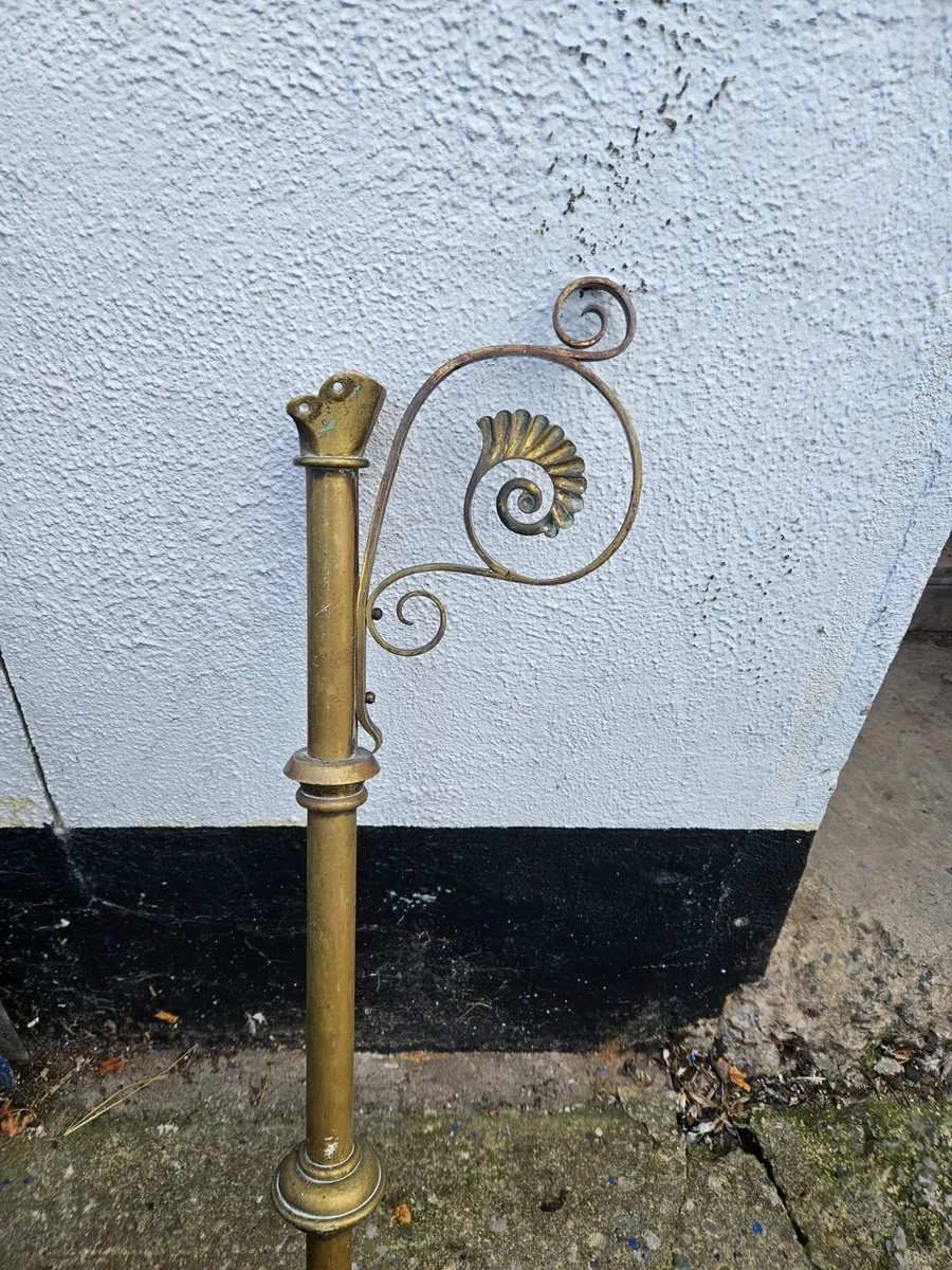 Vintage Brass Decorative Church Pole - Image 1