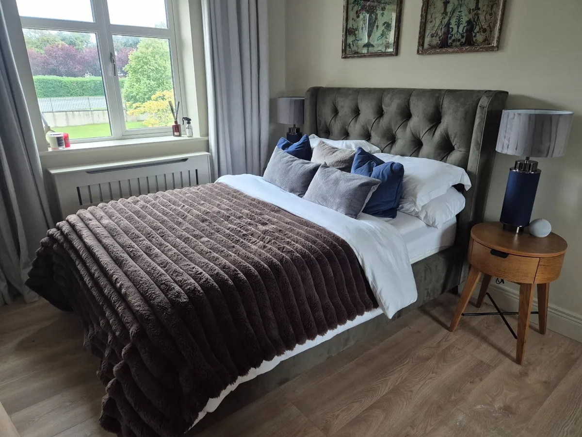 Fabric double bed - Image 1