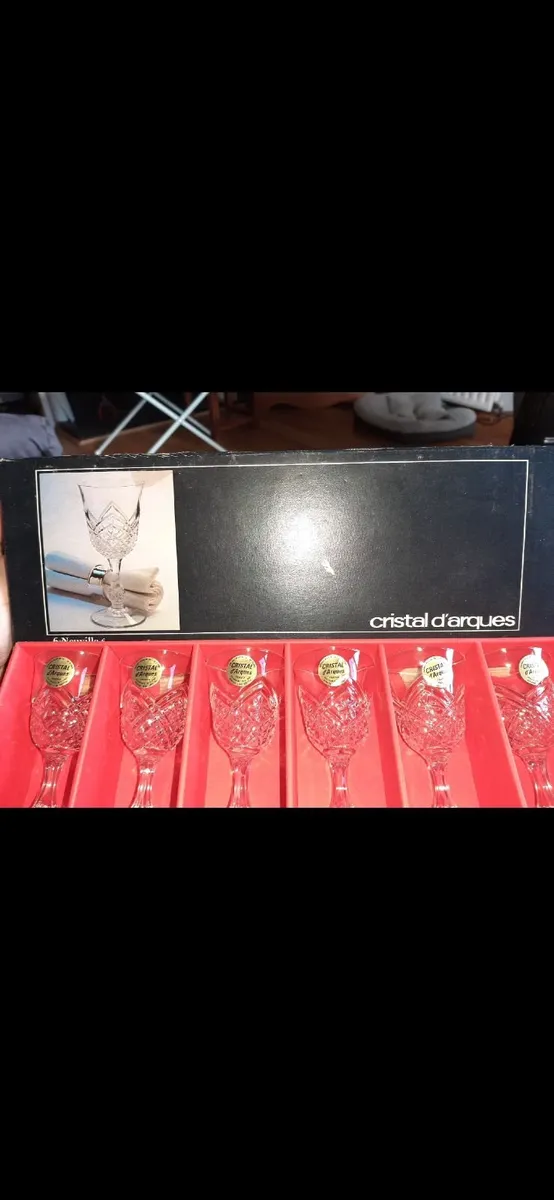 Vintage set of 6 Cristal d’Arques stemmed glasses - Image 2