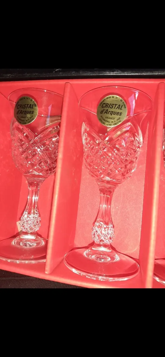 Vintage set of 6 Cristal d’Arques stemmed glasses - Image 4