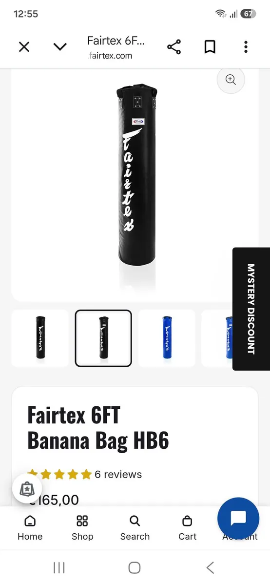 Fairtex 6ft banana bag