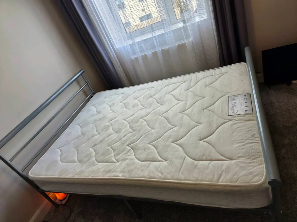 Double bed frame & mattress - Image 2