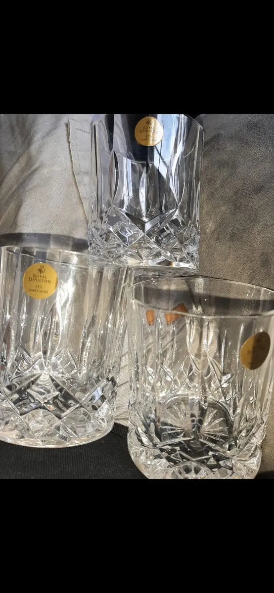3 x Royal Doulton Whiskey Glasses - Image 4