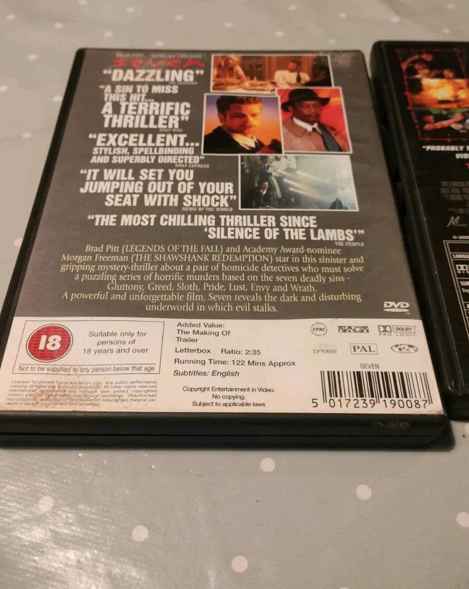 dvds for sale. 
Rambo and seven. 
€6 for both.
Can - Image 4