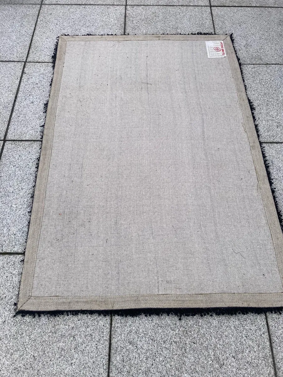 2 Black Shaggy Rugs - Image 2