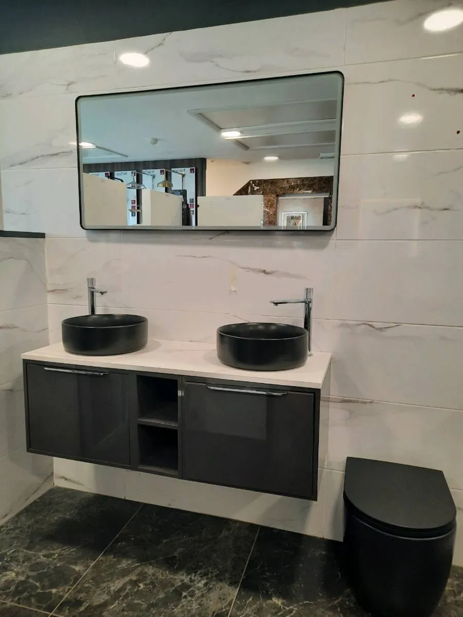Vanity Unit, Taps, Bowls, Mirror & Toilet - Image 1