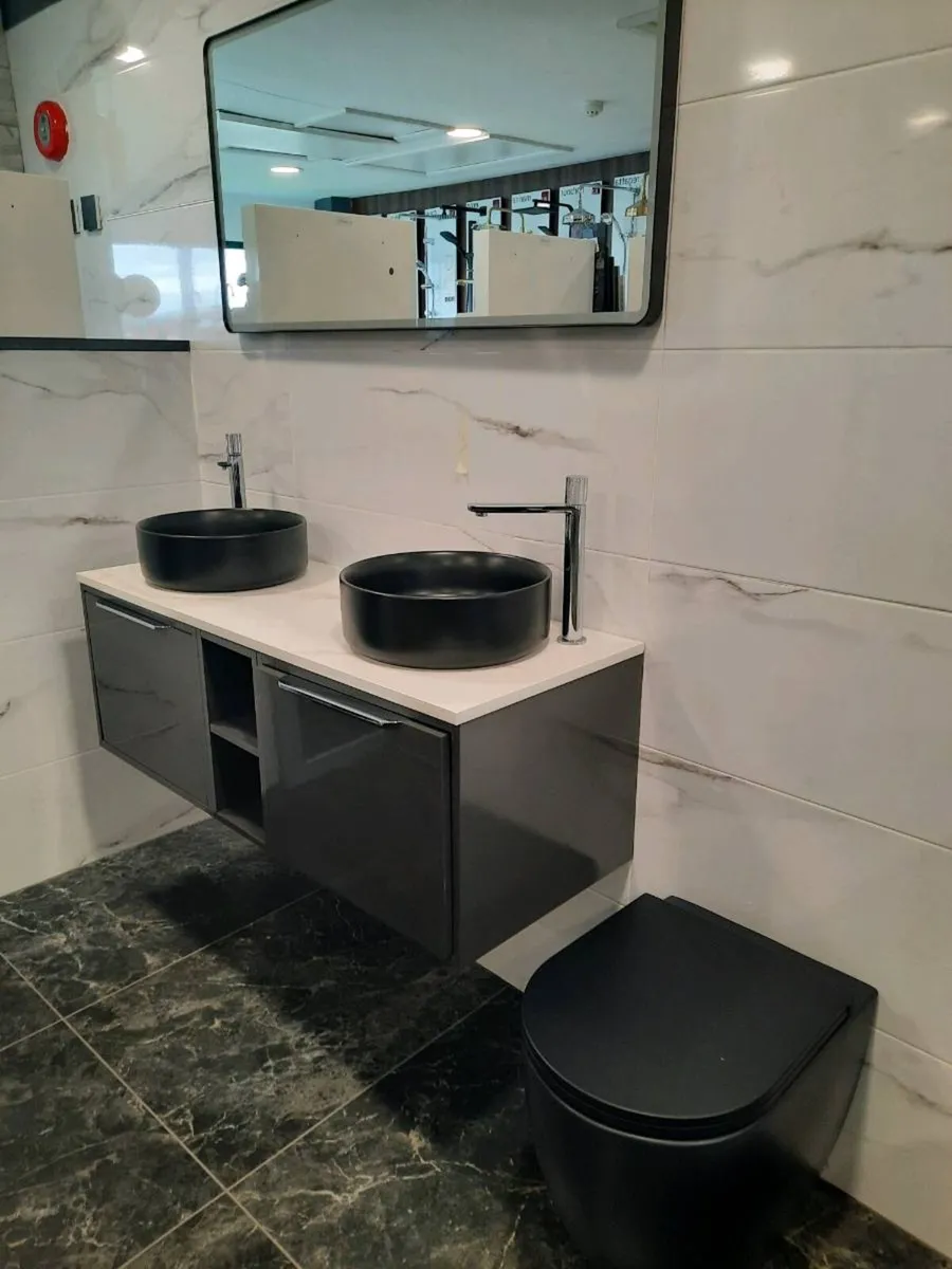 Vanity Unit, Taps, Bowls, Mirror & Toilet - Image 2