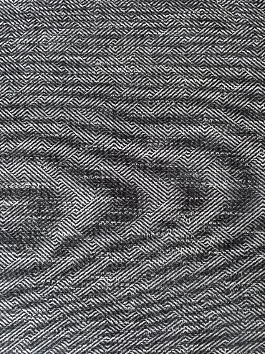 Footstool/Pouffe Navy & White Herringbone - Image 4