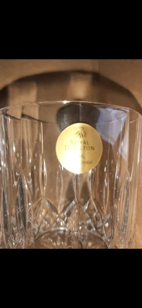 3 x Royal Doulton Whiskey Glasses - Image 1