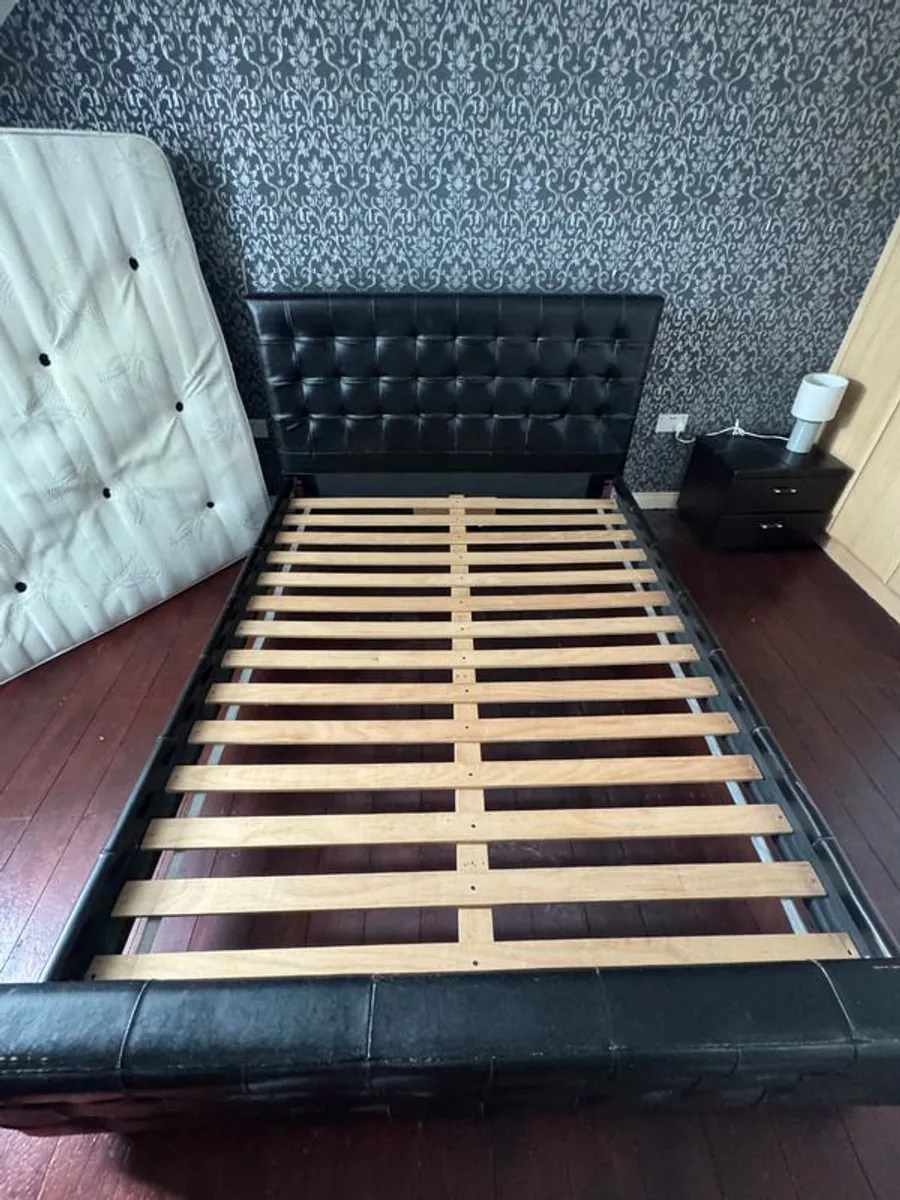 King Size Bed Frame + Mattress,  V Good Condition - Image 3