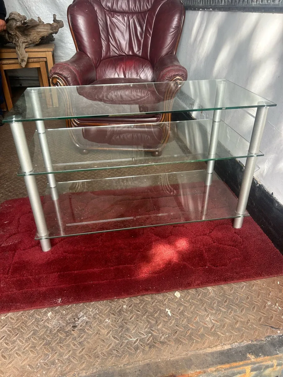 Glass tv stand