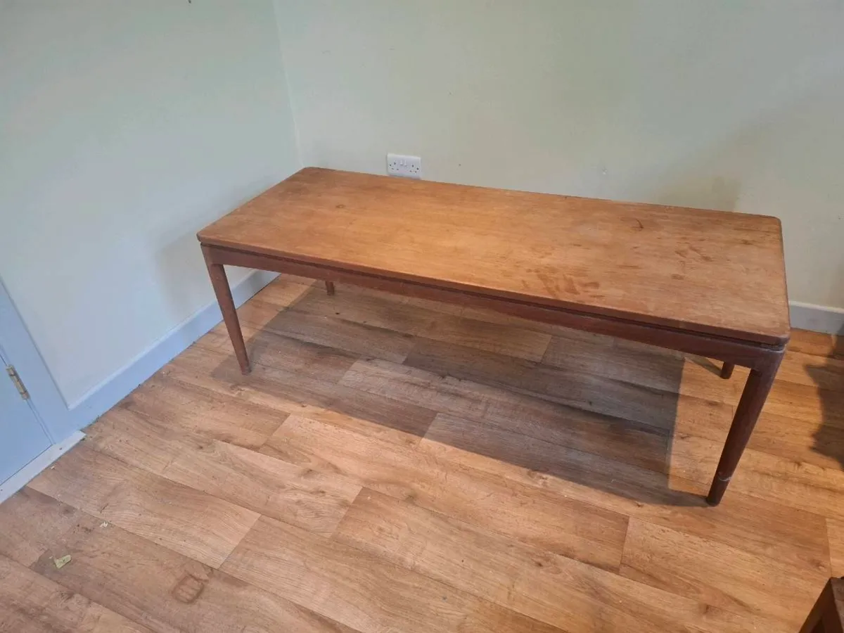 Mid-Century Teak Coffee Table with Extension Leaf - Image 2