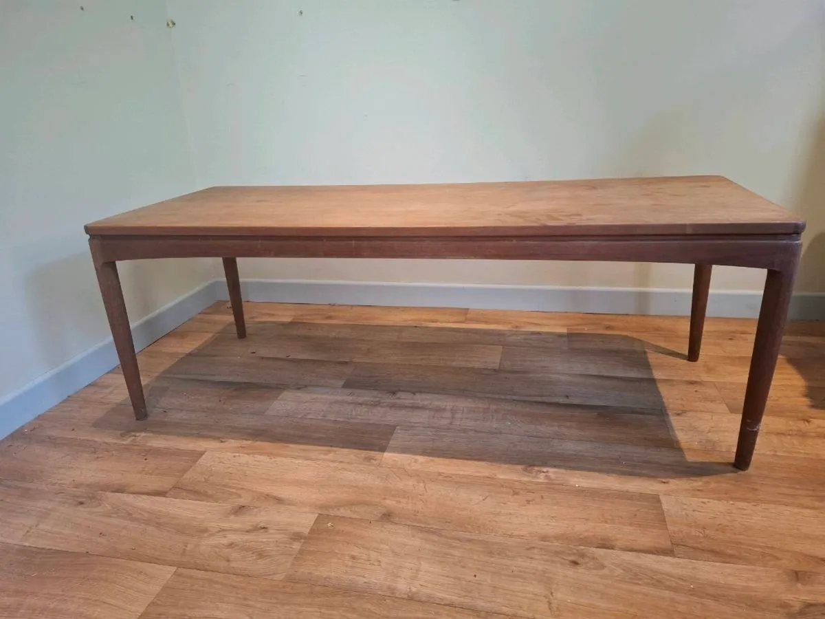 Mid-Century Teak Coffee Table with Extension Leaf - Image 3