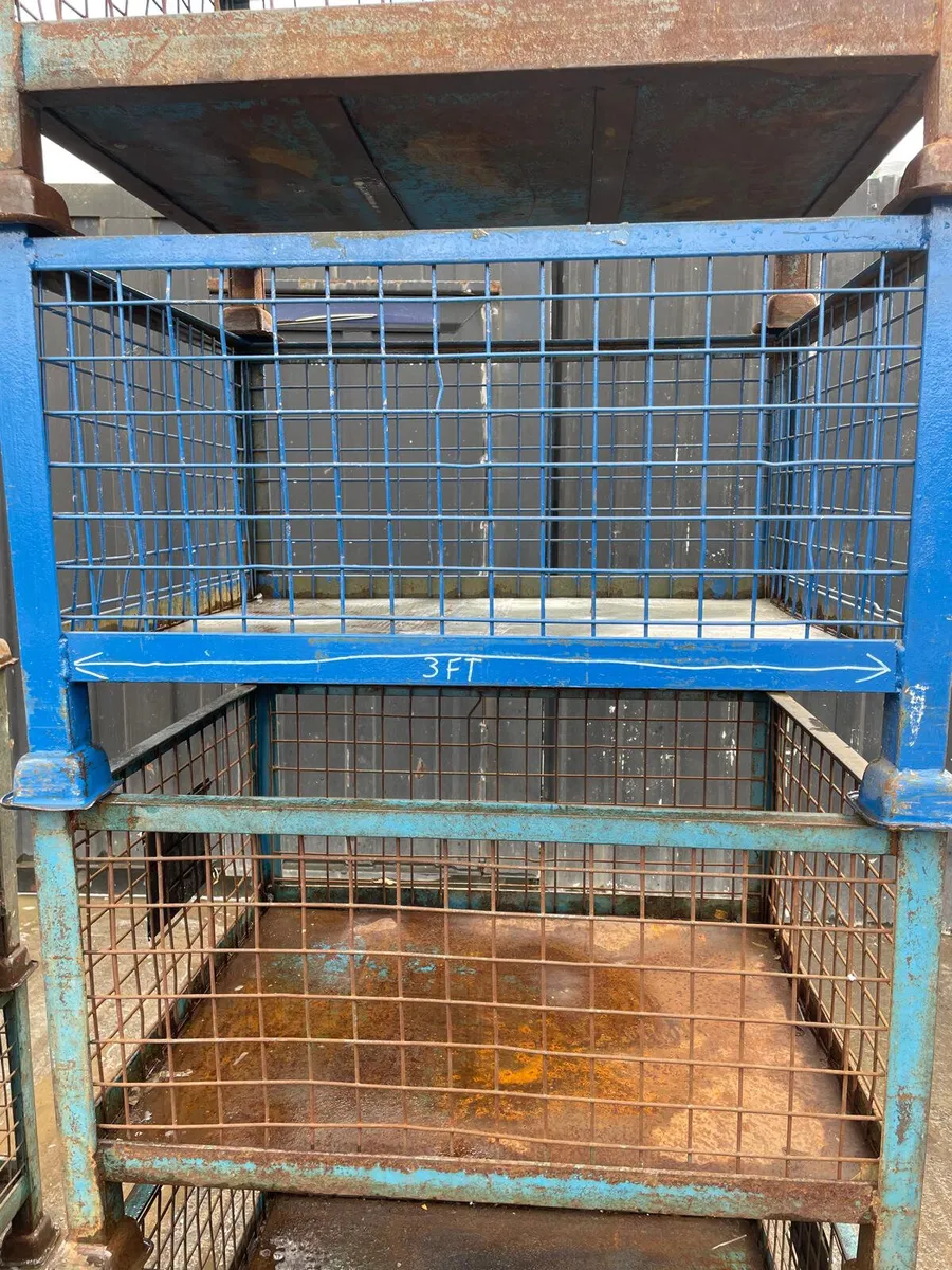 Heavy-duty stackable metal mesh stillage cage - Image 4