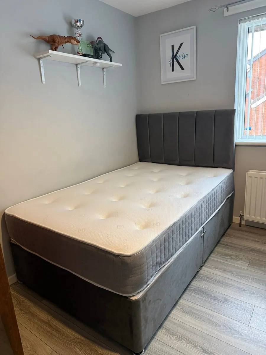 Divan Double & King Size Bed Frame With Mattress - Image 2