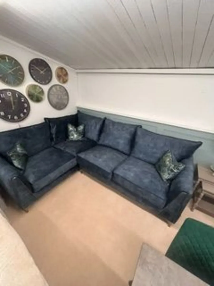 Blue Right Hand corner Sofa