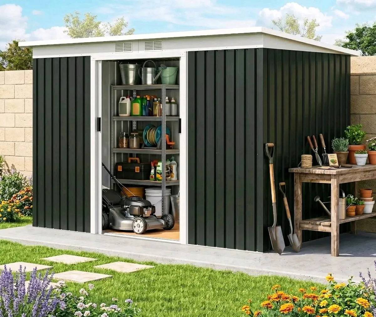 Brand New 9x4ft metal shed - Image 3