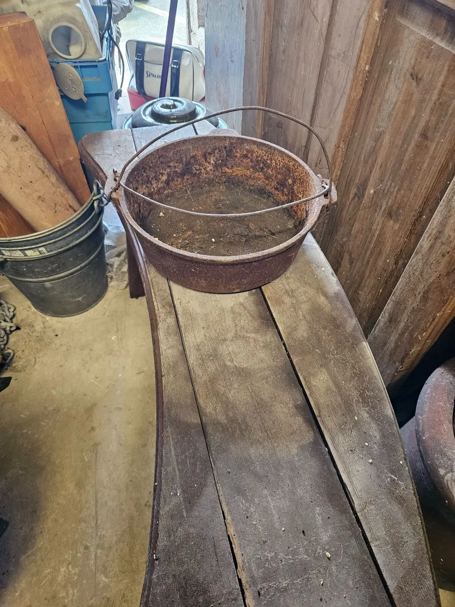 Vintage Cast Iron Pot - Image 4