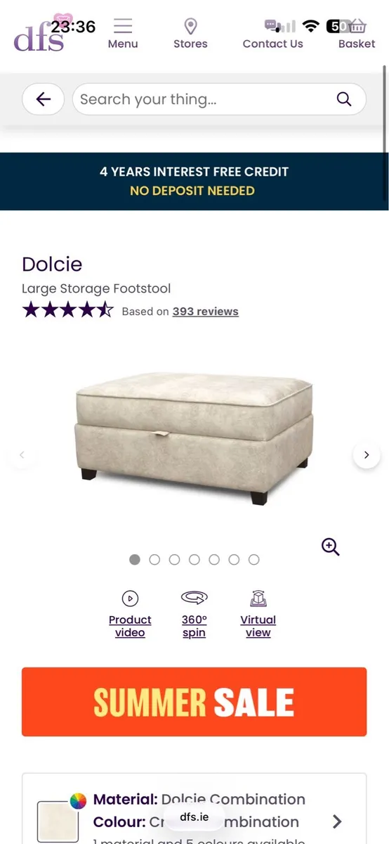 Large storage footstool - Image 1