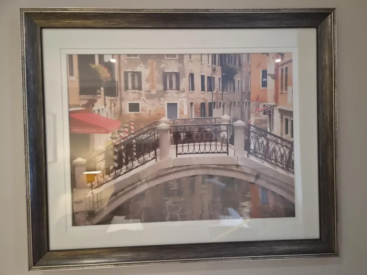 Framed Venice Photographic Print – 60 × 49 cm - Image 1