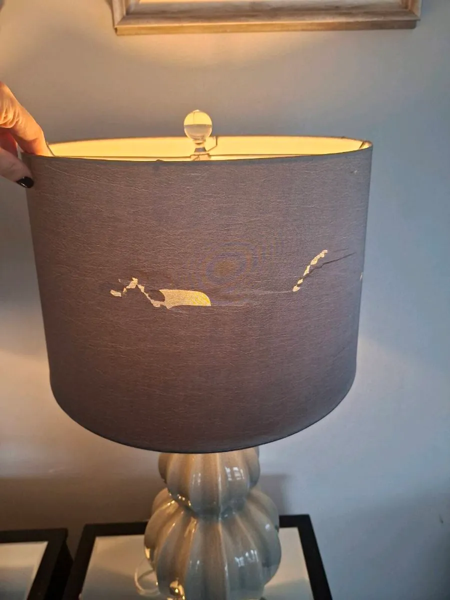 Matching Mirrored Side Tables & Lamps - Image 2