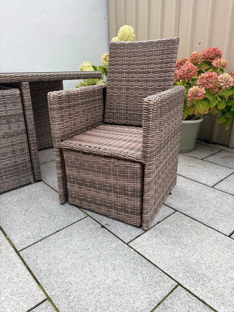 Rattan Square Garden Furniture Set - Image 2