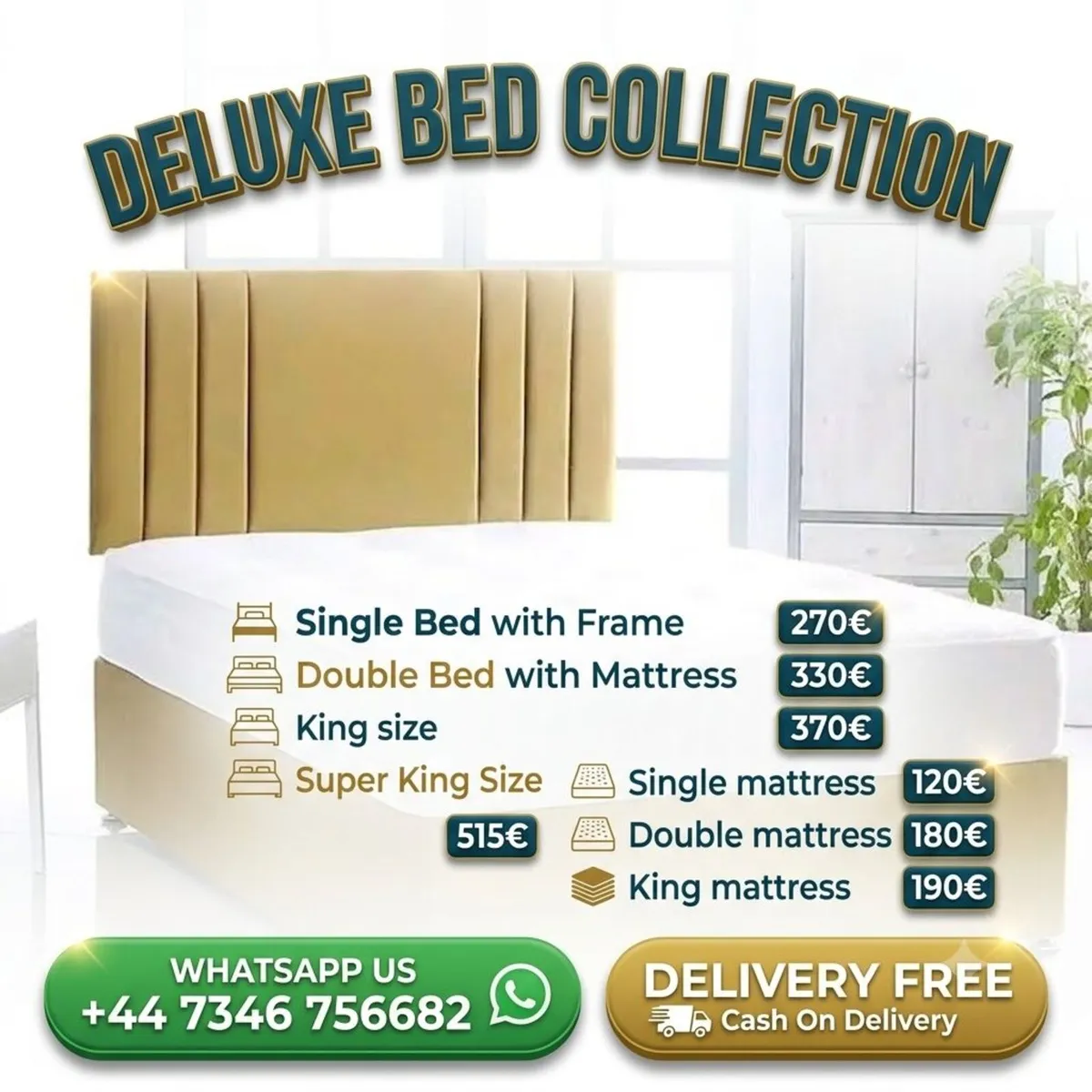 Brand New Divan Bed – Mattress Included – Fast Del - Image 1