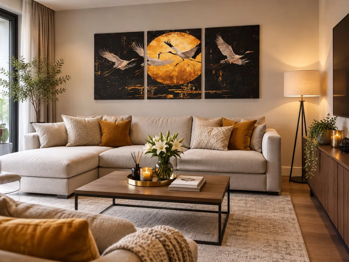 3 framed printed canvas 45x65cm - Image 1