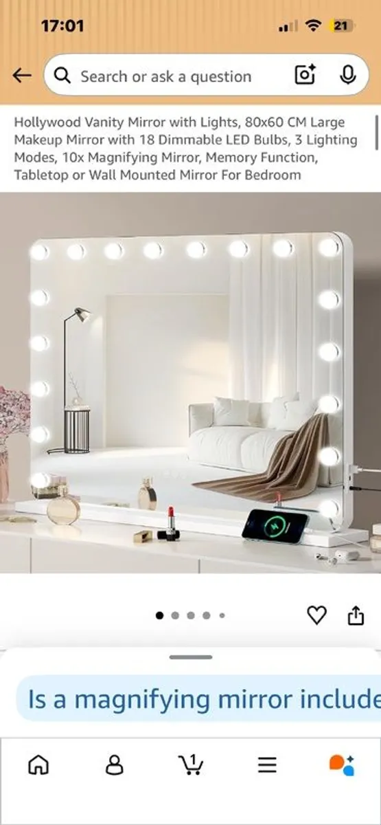 Brand new large hollywood mirror - Image 1
