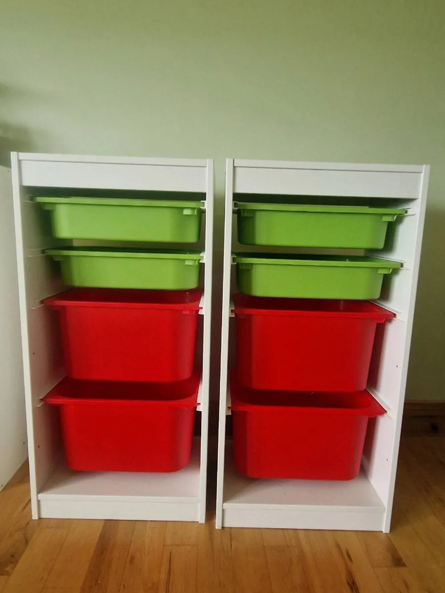 Bookcase and storage units with boxes - Image 2