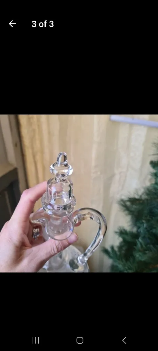 19th-century Victorian enameled glass cruet - Image 2
