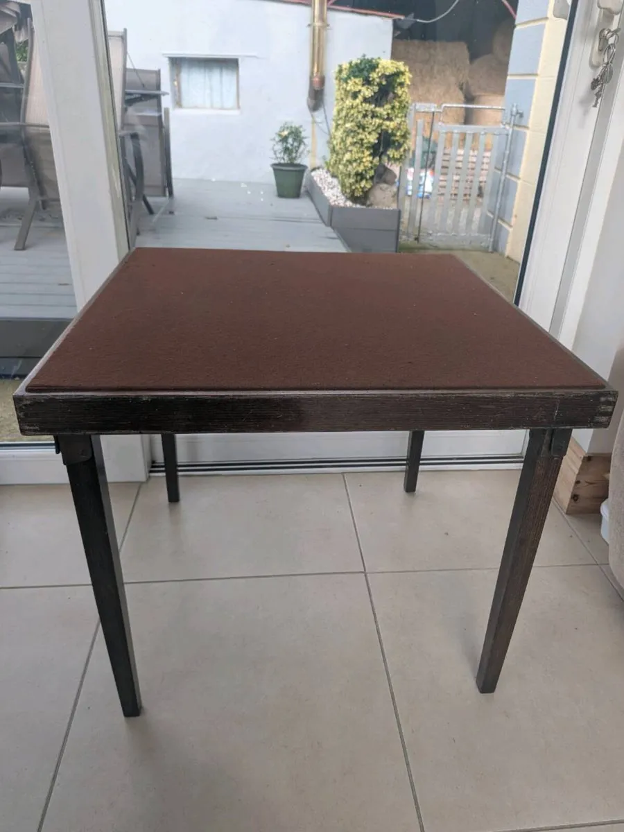 Vono Antique Folding Game Table - Image 1