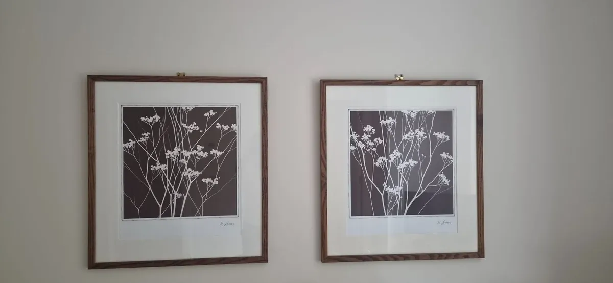 signed decorative botanical art - Image 1