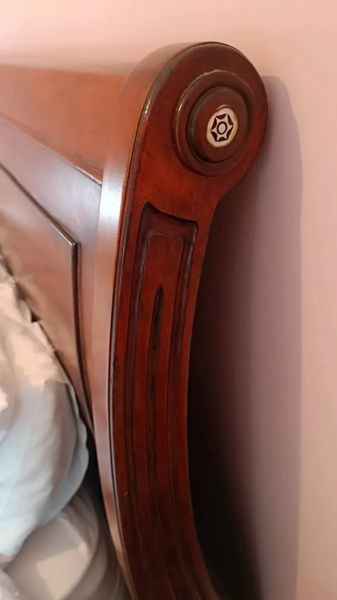 Mahogany King Size Sleigh Bed - Image 3