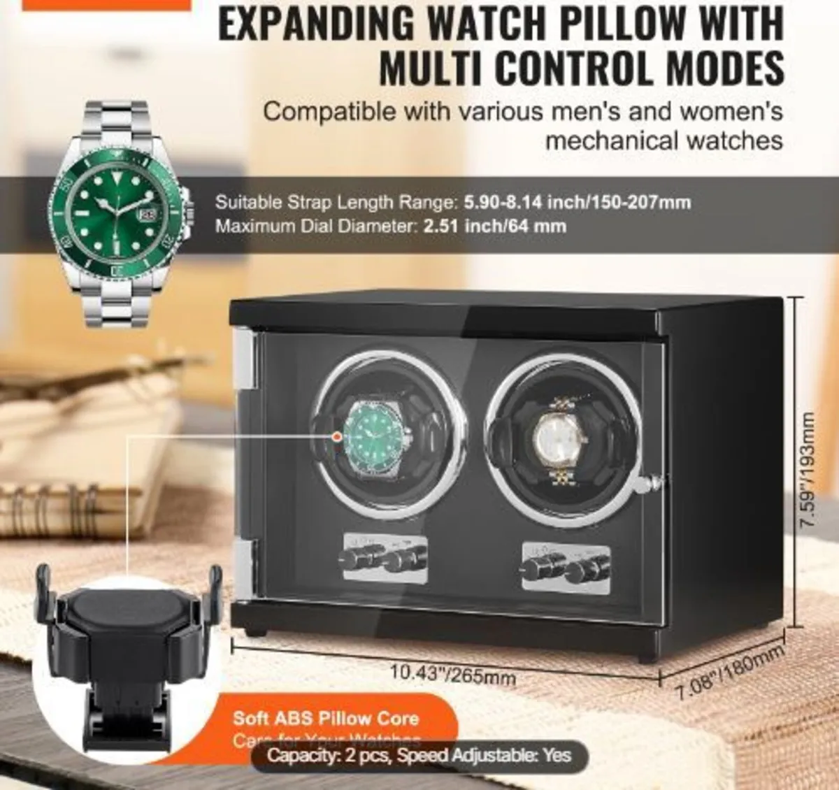 Watch Winder, Dual Watch Winder - Image 3