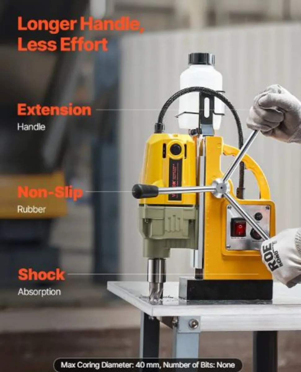 Magnetic Drill,1400W Motor 1.6 in Boring Diameter - Image 4
