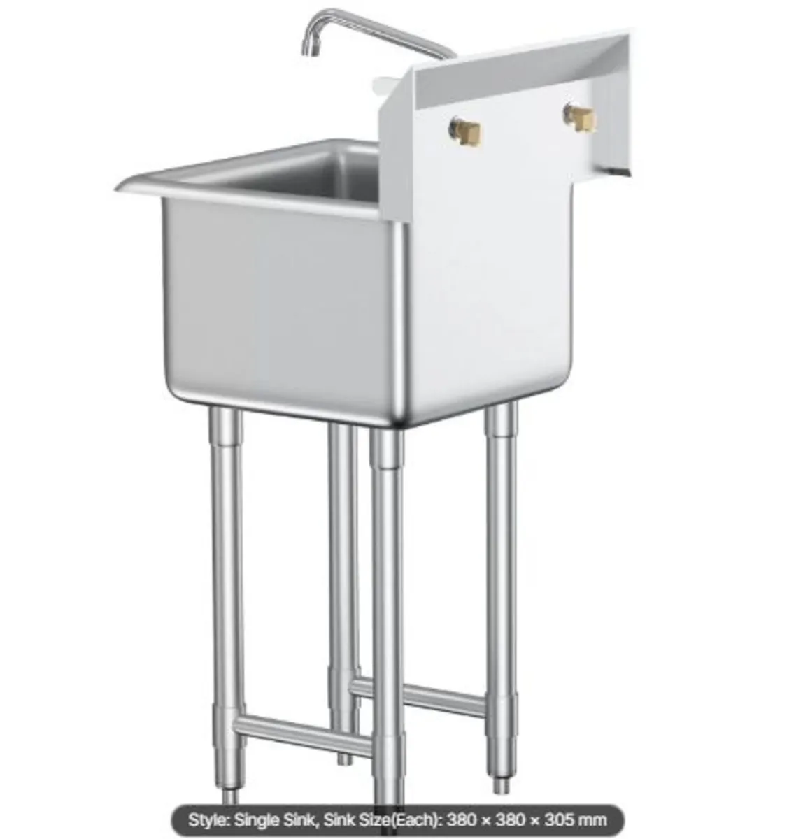 Stainless Steel Prep & Utility Sink, 1 Compartment - Image 3